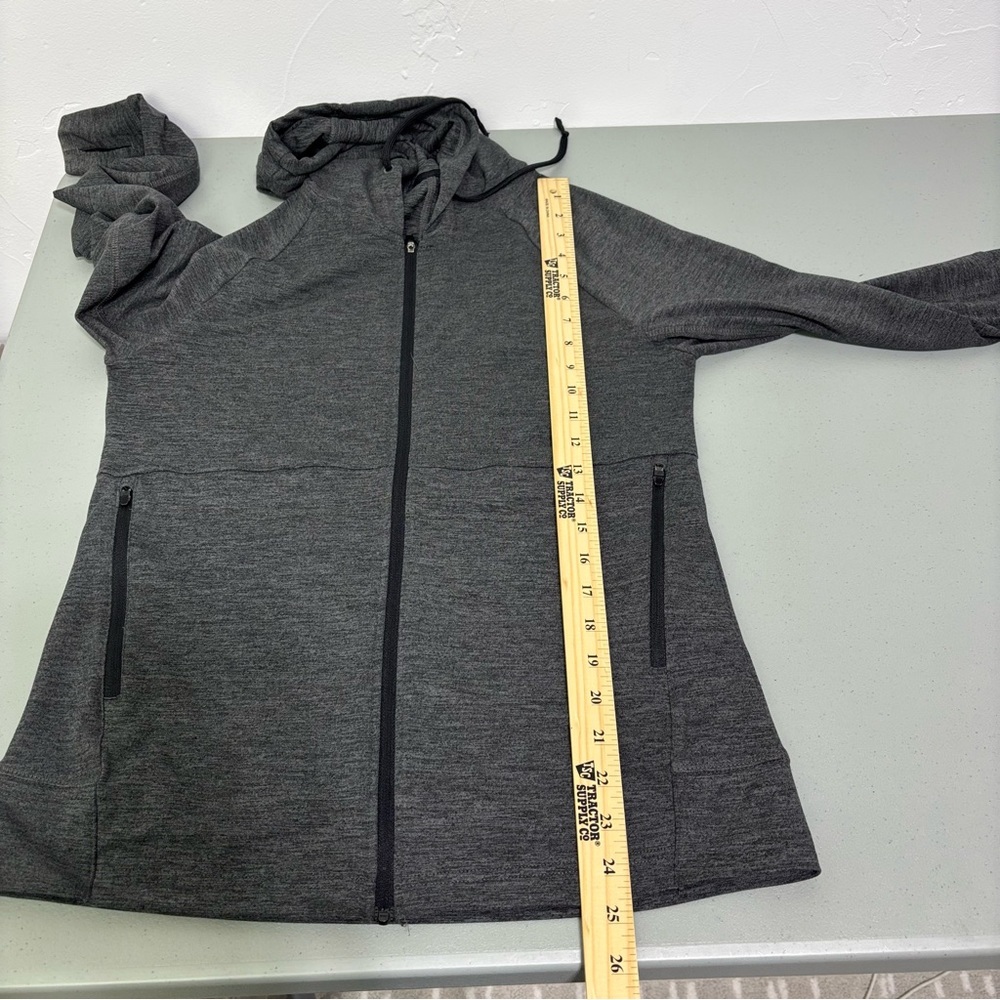 Asics Women's Athletic Full zip Activewear Hoodie Jacket Small Dark Gray Running - Picture 8 of 11